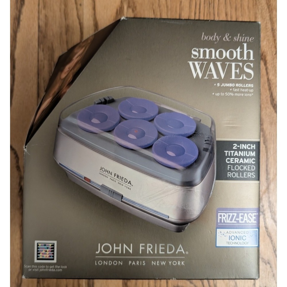 John Frieda 2" Smooth Waves 5 Jumbo Roller JFHS5 2013 Hot Rollers Includes Clips